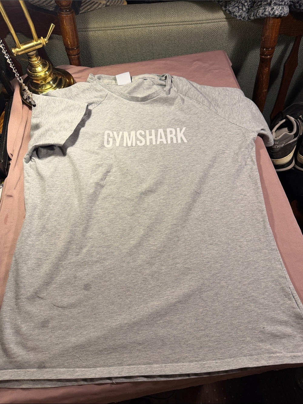 Gymshark Gray Short Sleeve Logo Tee